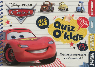 Cars, quiz o'kids, 4-5 ans