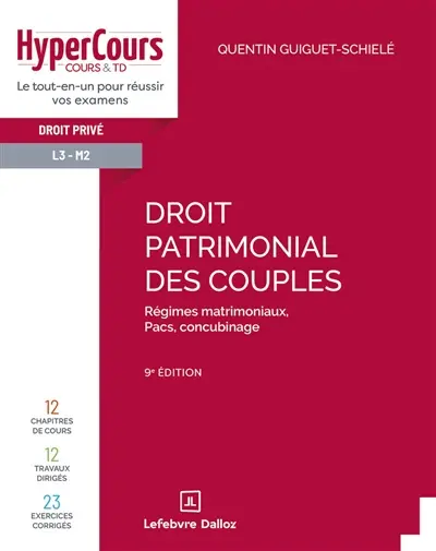 Régimes matrimoniaux : et statut patrimonial des couples non mariés Régimes matrimoniaux : et statut patrimonial des couples non mariés