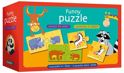 Funny puzzle : mama en baby. Funny puzzle : mamans et bébés