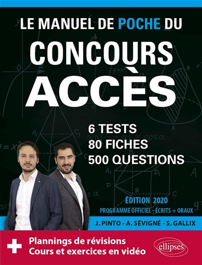 Le manuel de poche du concours Accès : 6 tests, 80 fiches, 500 questions