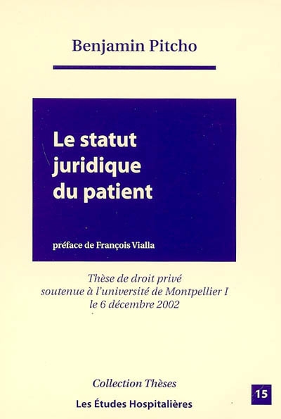 Le statut juridique du patient
