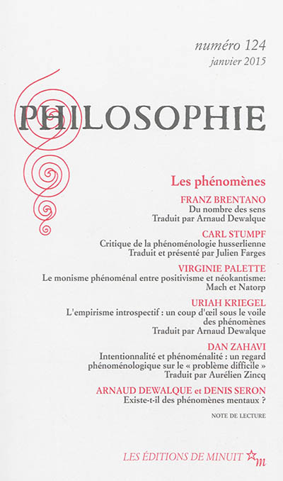 Philosophie, n° 124. Les phénomènes