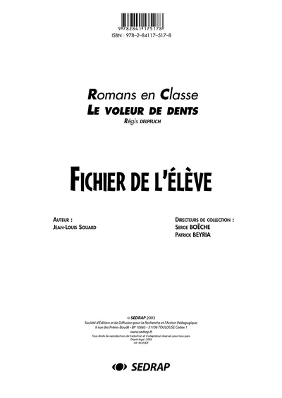 Le voleur de dents : fichier de l'élève