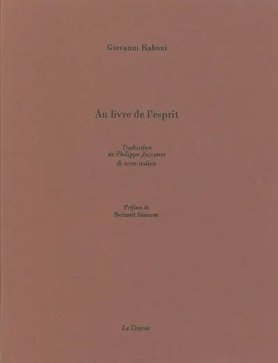 Au livre de l'esprit
