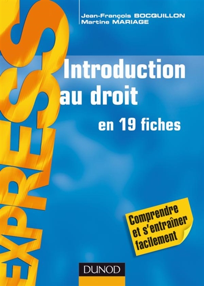 Introduction au droit : en 19 fiches