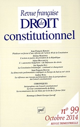 Revue française de droit constitutionnel, n° 99