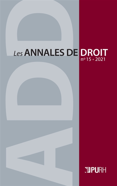 Annales de droit (Les), n° 15