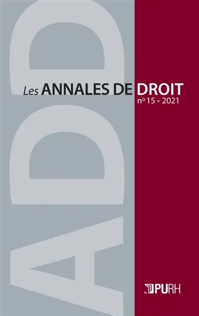 Annales de droit (Les), n° 15