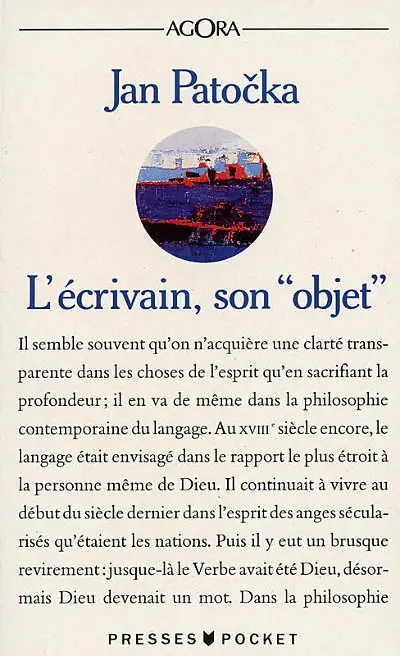 L'écrivain, son objet