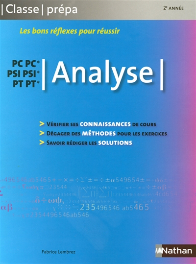 Analyse PC-PC* PSI-PSI* PT-PT*
