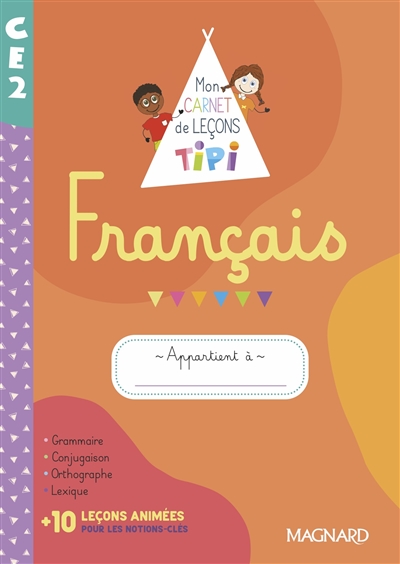 Mon carnet de leçons Tipi, français CE2