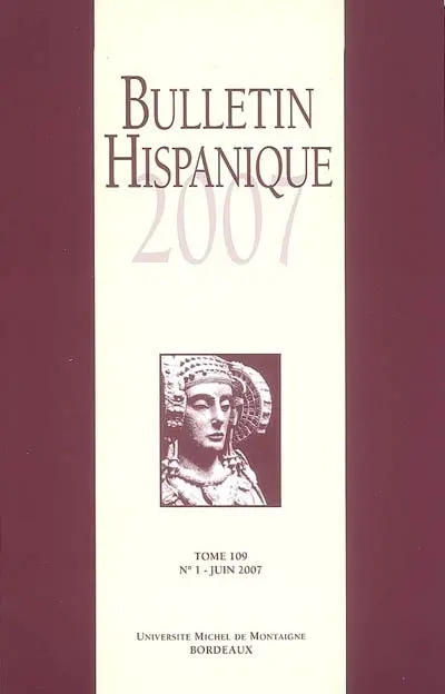 Bulletin hispanique, n° 109-1