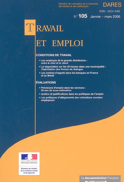 Travail et emploi, n° 105