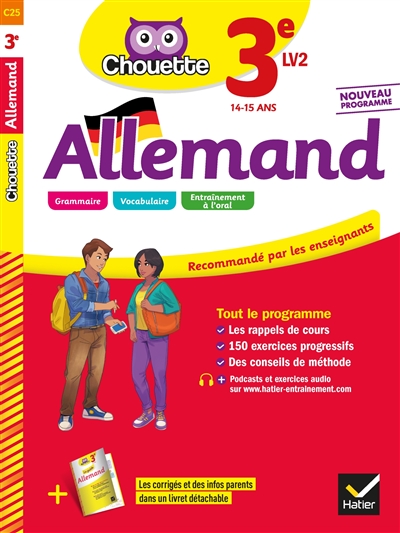 Allemand 3e LV2, 14-15 ans : nouveau programme