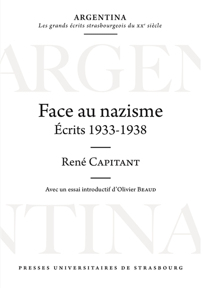 Face au nazisme : écrits 1933-1938