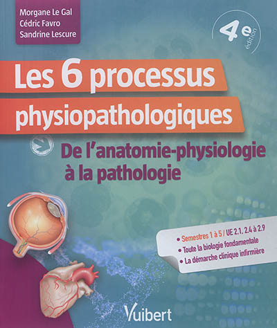 Les 6 processus physiopathologiques : de l'anatomie-physiologie à la pathologie : semestres 1 à 5, UE 2.1, 2.4 à 2.9
