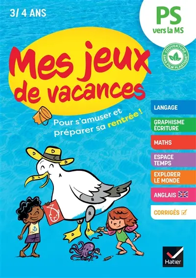 Mes jeux de vacances PS vers la MS, 3-4 ans