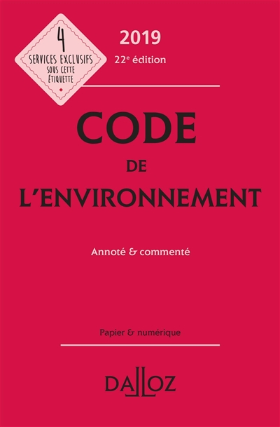 Code de l'environnement 2019