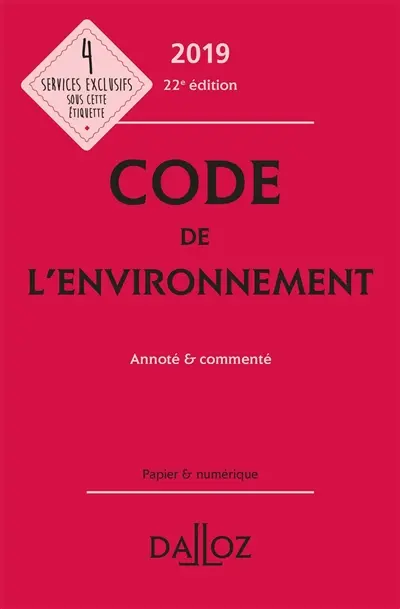 Code de l'environnement 2019