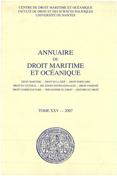 Annuaire de droit maritime...