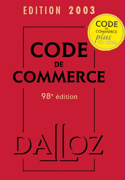 Code de commerce 2003