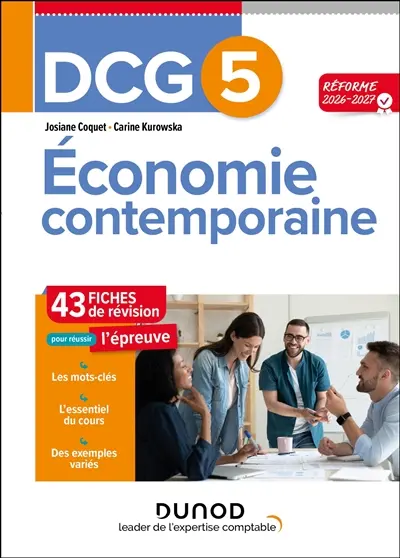 DCG 5, économie contemporaine : 35 fiches de révision pour réussir l'épreuve