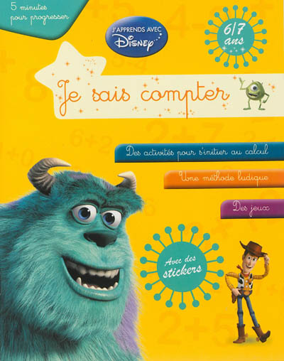 Je sais compter, 6-7 ans : Héros Pixar