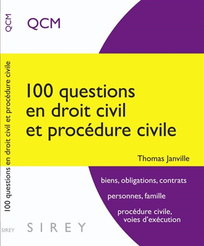 100 questions en droit civil et procédure civile