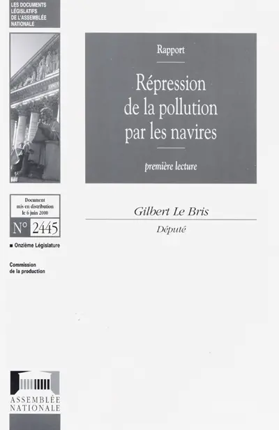 Répression de la pollution par les navires : rapport, première lecture