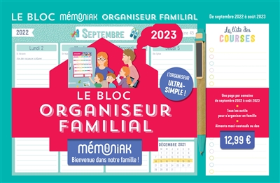 Le bloc organisateur familial 2023 : de septembre 2022 à août 2023