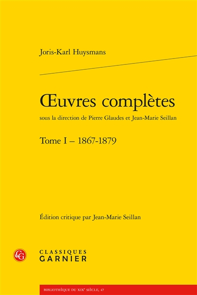 Oeuvres complètes. Vol. 1. 1867-1879