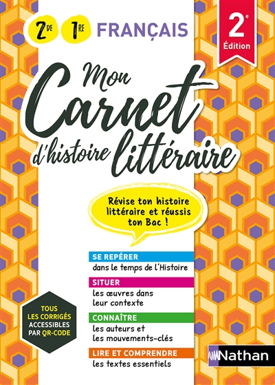 Mon carnet d'histoire littéraire, français 2de, 1re