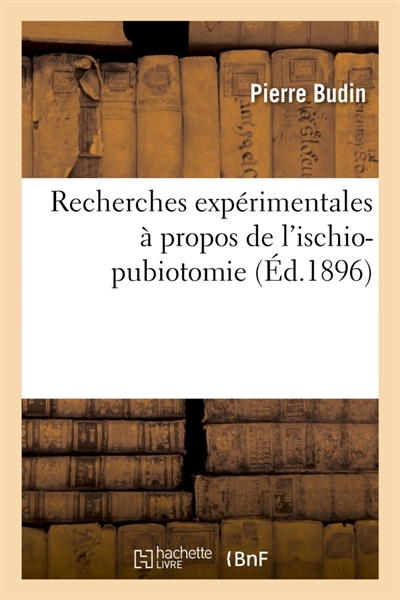 Recherches expérimentales à propos de l'ischio-pubiotomie