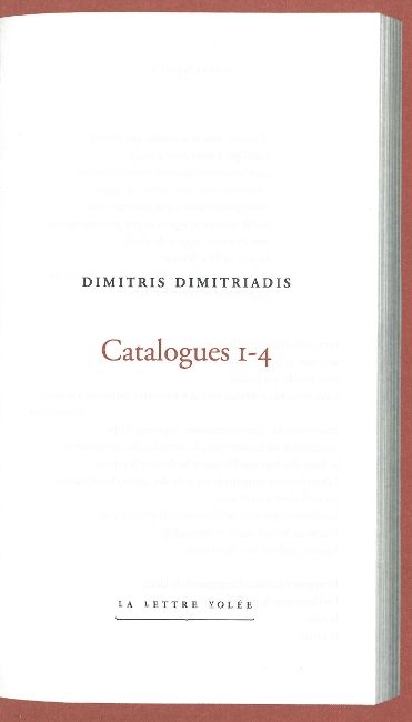 Catalogues. Vol. 1-4