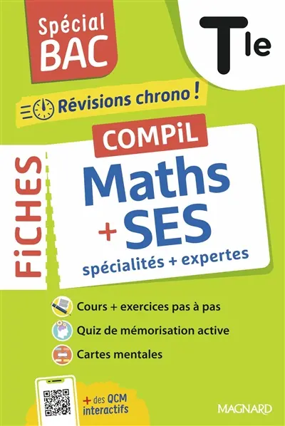 Compil de fiches maths + SES terminale : révisions chrono ! : spécialités + expertes