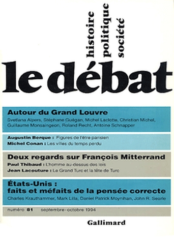 Débat (Le), n° 81. Autour du Grand Louvre : le musée, l'art, la ville