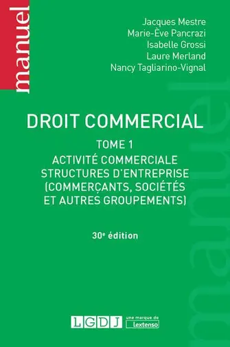 Droit commercial. Vol. 1. Activité commerciale, structures d'entreprise (commerçants, sociétés et autres groupements)
