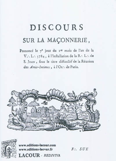 Discours sur la maçonnerie,...