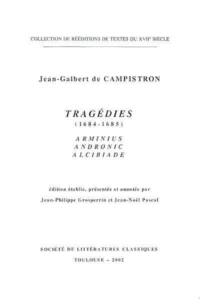 Tragédies (1684-1685)