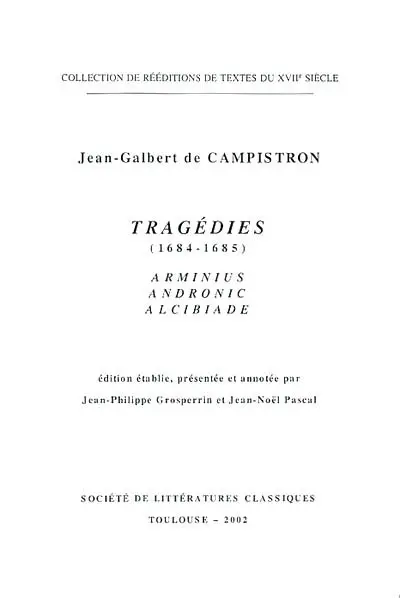 Tragédies (1684-1685)