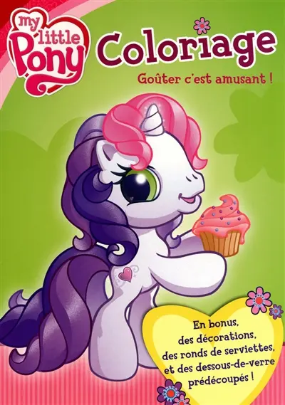 My little pony, coloriage : goûter c'est amusant !