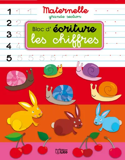 Les chiffres : bloc d'écriture maternelle grande section