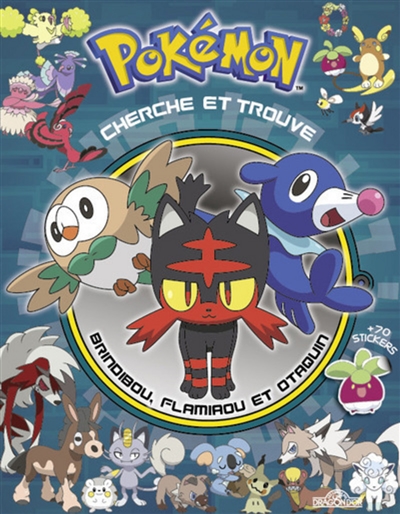 Pokémon : cherche et trouve : Brindibou, Flamiaou et Otaquin