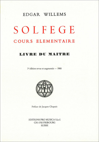 Solfège : cours élémentaire : livre du maître