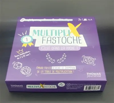 Multiplifastoche, c'est dans la poche ! : amuse-toi et deviens le champion de la table de multiplication ! : sans modération, de 7 à 97 ans !