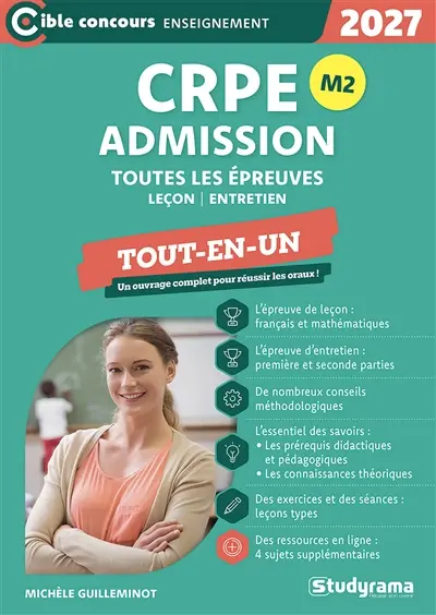 CRPE admission M2, toutes les épreuves : leçon, entretien, tout-en-un : 2027 CRPE admission M2, toutes les épreuves : leçon, entretien, tout-en-un : 2027