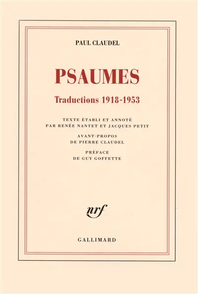 Psaumes : traductions 1918-1953