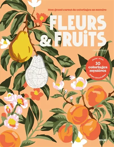 Fleurs & fruits : 30 coloriages mystères