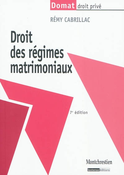 Droit des régimes matrimoniaux