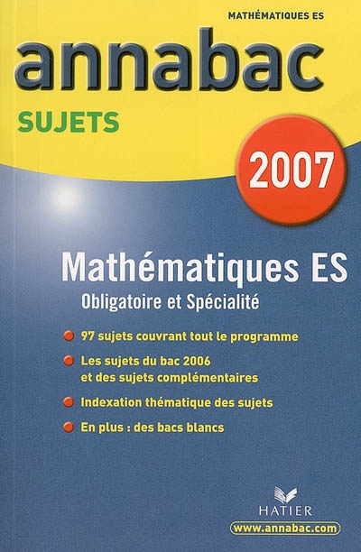 Mathématiques ES, obligatoire et spécialité